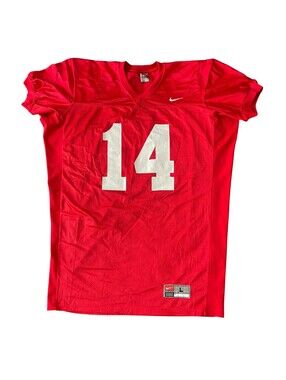Vintage Y2K Nike NCAA Ohio State Buckeyes Red Football Jersey Size Large